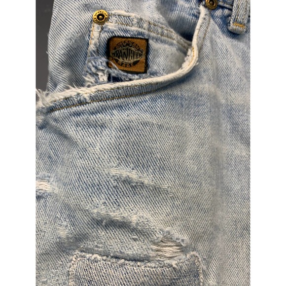 60s Faded Wrangler Jeans Patched Distressed Short Length High Waist Well Worn B1 - Picture 8 of 10